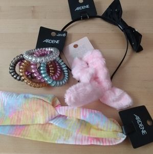 Ardene Hair Accessories Lot + Free Lip Gloss
